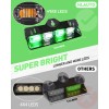 Emergency Dash Strobe Lights Green White Safety Flashing Warning Hazard
