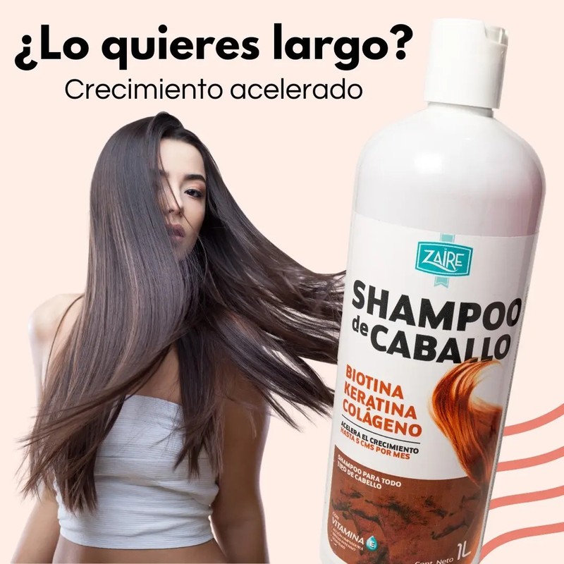 Shampoo Zaire Con Biotina Keratina Y Colágeno (2 Pack)