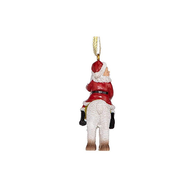 Santa's New Xmas Ride Llama Holiday Ornament: Each