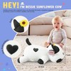 Onsoyours Original Weighted & Heatable Sunflower Cow Stuffed Animals, 3.7