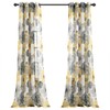 Lush Decor Leah Floral Sheer Window Curtain Panels, Pair, 52"