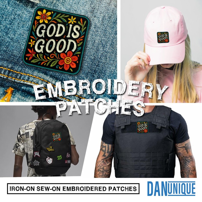 God is Good Patch Christian Religious Faith Embroided Patches Bible