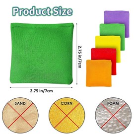 8-Piece Mini Bean Bag Set, Cornwall Outdoor Throwing Game Colorful Canvas Bean Bag Carnival Game Children's Bean Bag, Durable (2.7 inches)