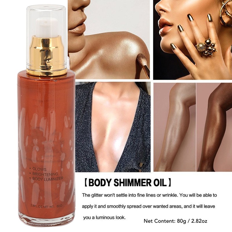 80g Shimmering Body Oil Long Lasting Moisturizing Highlight Body Luminizer