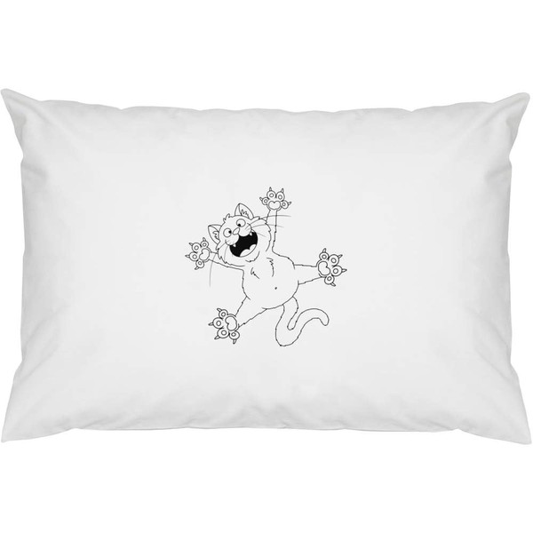 2 x 'Splat Cat' Cotton Pillow Cases (PW00040296)