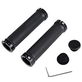 Bike Lenker Griffe, rutschfest Gummi Lenkergriffe mit Aluminium-Lenkerendstopfen und Inbusschlüssel Ergonomisch Lenkergriffe Grips Dämpfung Radfahren Lenkerband für Mountainbike Roller