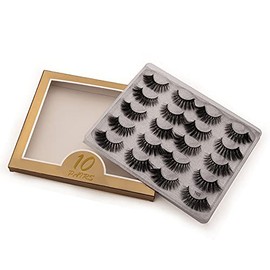 10 Pairs 3D Mink Eyelashes Dense Makeup Natural False Eyelashes Long Eyelashes Extension Fake Eyelashes (Y403)