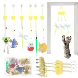 MHYOYHS Cat Toys Indoor 8 Pcs Cat Hanging Interactive Colorful Toy Suitable for Bored Adult Cats and Kittens for Self Play Chase Exercise Mental and Physical Stimulation