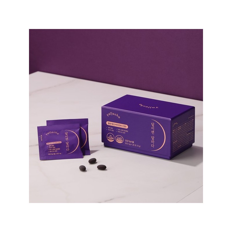 Yallacha 달이면 달마다 비헴철 철분 엽산 비타민B12 포도맛 Moon Monthly