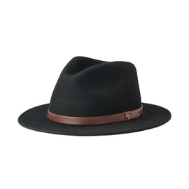 BRIXTON Messer Fedora, Black, Small