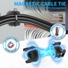 XHTTFDC Magnetic Cable Ties set,20 Magnetic Zip Tie Mounts with