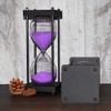 Hourglass Timer 60 Minute, Black Wooden Frame Decorative Sand Timer