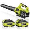 Leaf Blower Cordless 20V Powerful Electric Leaf Blower with 2x4.0Ah