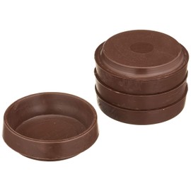Merriway® BH01561 (4 Pcs) Non-Slip Rubber Castor Cups for Wood Hard Floors, Large Brown Outer Diameter 70mm (2.3/4 inch) - Pack of 4 Pieces