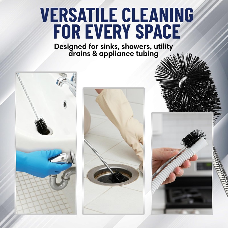 22" Long Sink Drain Cleaning Brush by FryOilSaver Co., Clog