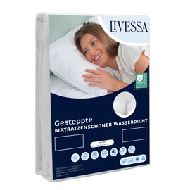 Livessa Quilted Mattress Topper 180 x 200 cm, Waterproof