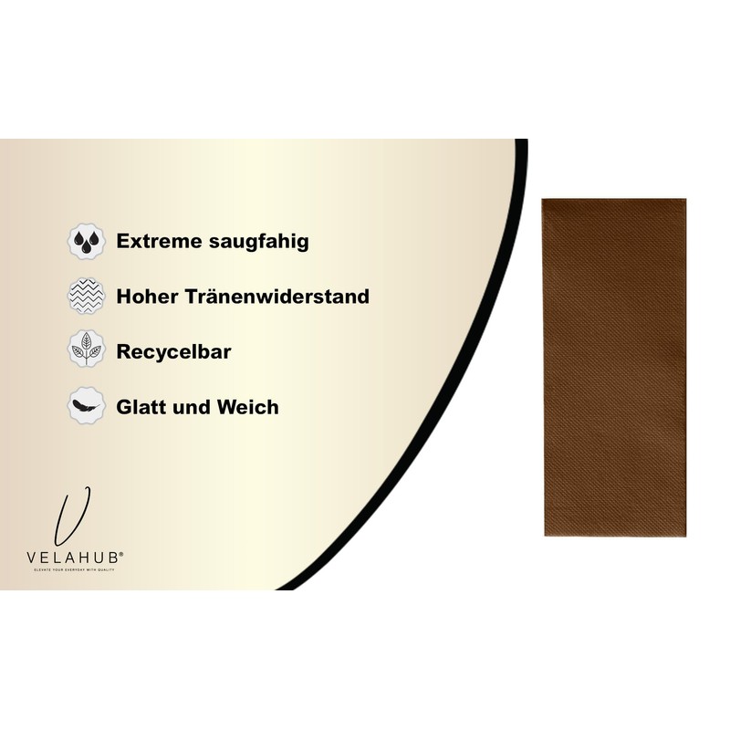 VelaHub Soft Point 50 Napkins, 1/8 Fold, High-Quality Disposable Napkins,
