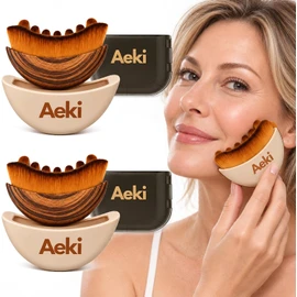 Aeki Lymphatic Contour Face Brush - Reduces Puffiness & Restores Definition, Aeki Lymphatic Face Brush, 100% Gentle & Soft on Skin | Naturally Sculpted Look,Aekii Facial Brush (2 Set)