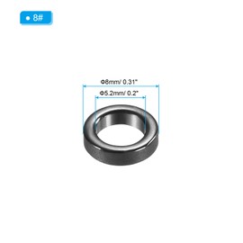 PATIKIL 0.31 Inch Fishing Rod Guide Rings, 30Pcs Ceramic Guides Rings Fish Rod Repair Kit Fishing Pole Eyelet Replacement for Freshwater Saltwater, Black