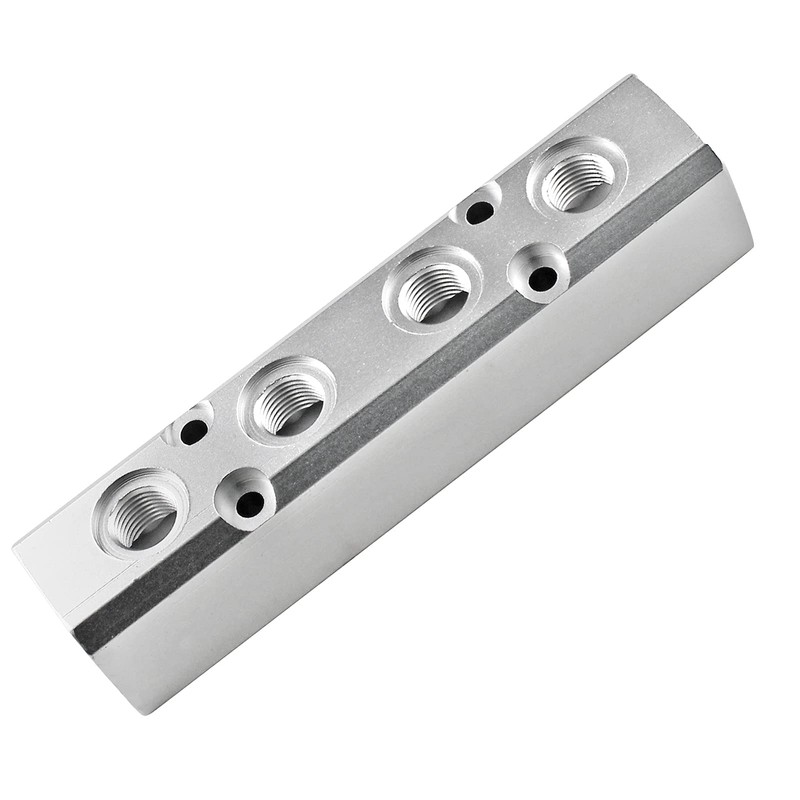 LDEXIN 4 Way Pneumatic Manifold Air Distribution Block, Compressed Air