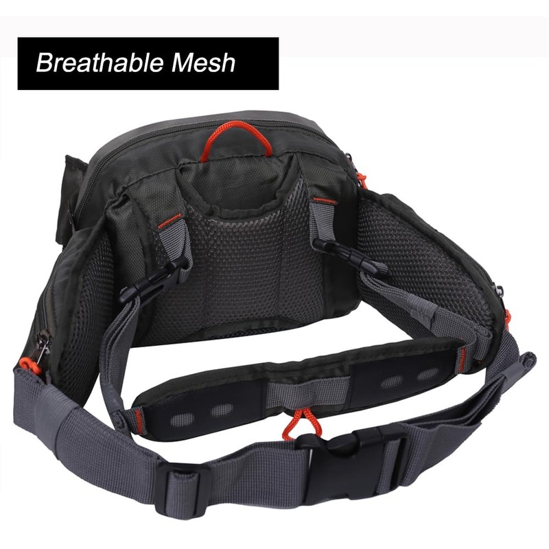 Kylebooker Fly Fishing Chest Pack Tackle Storage Hip Bag River