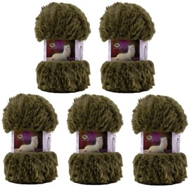 5 Pack of Soild Wool Fur Fluffy Plush Thick Knitting Yarn Supper Soft Fur Crochet Yarn for DIY Knitting Scarf Coat Gloves Hat Rugs Clothes Knitting Projects 250g