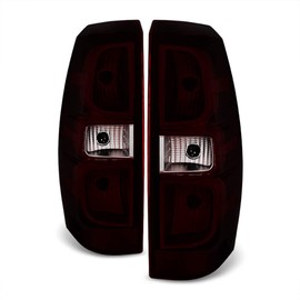 ACANII - For Red Smoke 2007-2013 Chevy Avalanche Tail Lights Lamps Aftermarket Set Driver & Passenger Side