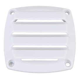 3inch Plastic Louvered Vent, Louvered Flush Plastic Thru Vent Exhaust Vent Cover, Marine Boat Vent, Boat Cover Vent, Soffit Vent Cover for Boat RV, Easy Installation (White)