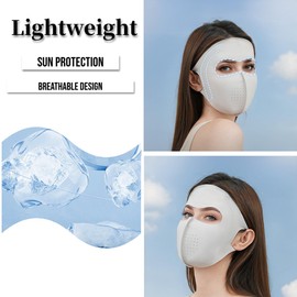 HDKXBEJ UPF 50+ Sun Protection Face Mask for Women Ice Silk Breathable UV Face Shield Mask Cover for Cycling Hiking Outdoor Sports (C1)