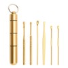 Portable Earwax Cleaning Earpick 6-Piece Set Earwax Remover Gold / 휴대용 귀지청소 귀이개 6p세트 귓밥제거 파개 골드