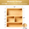 Umilife Drawer Organizer Storage Boxes, 2.5" High Bamboo Drawer Dividers,