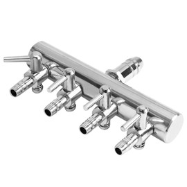 Seimneire 4 Way Aquarium Air Pump Valve, Aquarium Air Line Splitter Metal Fish Tank Valve, Aquarium Air Distributor T Valve for Aquarium Air Pump