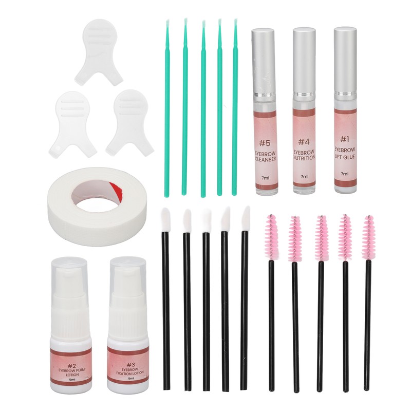 Eyebrows Perming Kit Long Lasting Brushes Cotton Swab Eyebrow Lift
