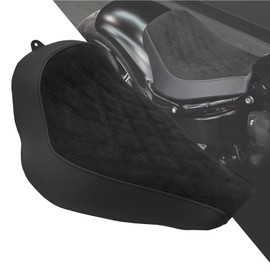 HDBUBALUS Motorcycle Solo Seat Cushion Diamond Leather Seat Compatible with Harley Breakout Fatboy 2018-2024 (Suede surface)
