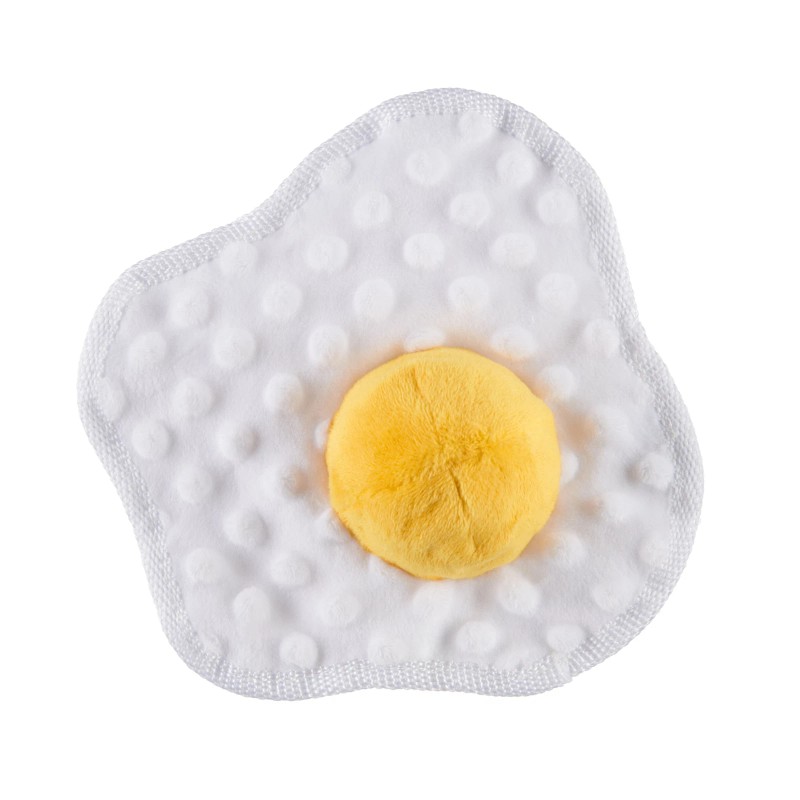 BARK Puppy Side Up Egg Dog Toy With Squeaker For