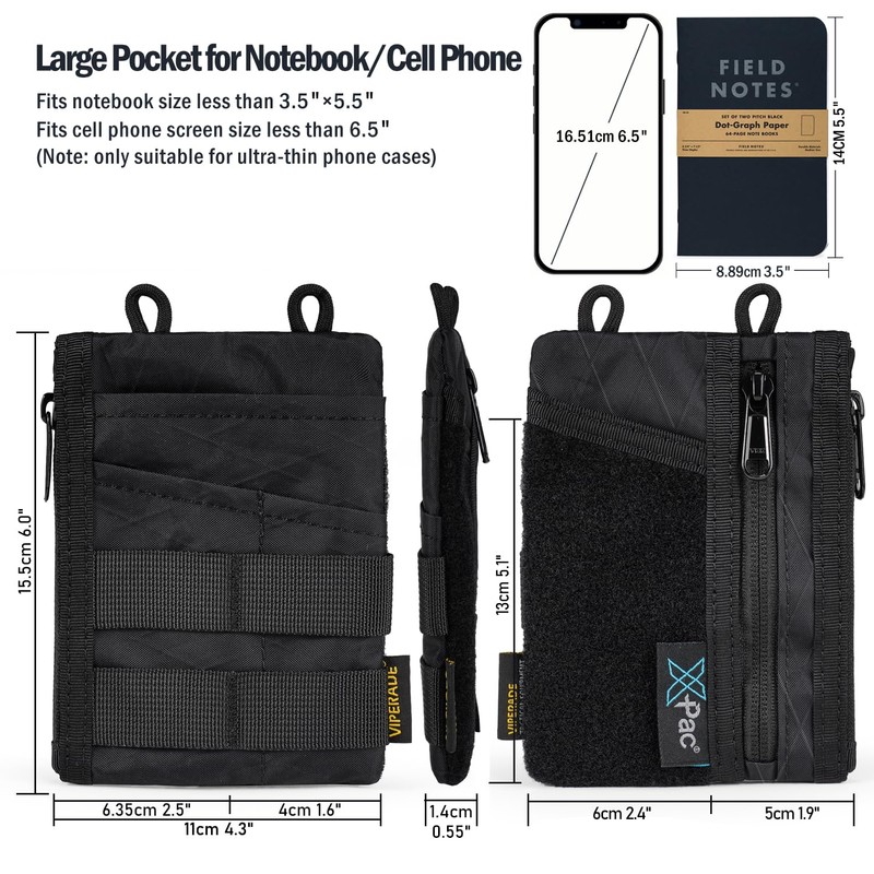 VIPERADE VE18 X-Pac Small EDC Pouch Tool Organizer,Multifunction Small Tools
