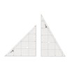 Shinwa Sokutei 77062 Triangular Ruler, Acrylic, Square Scale Included, Set