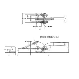 Powertec Mecanismo Cierre  Toggle Clamp Capacidad 700 Lbs Powertec