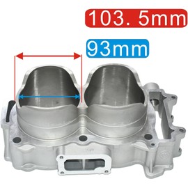 Tupo Kit de Reconstrucción de Extremo Superior con Junta de Anillo de Pistón de Cilindro de 93mm Compatible con Polaris Ranger XP 900/1000 Ranger Crew 900 / XP 1000 RZR S 900/1000 ACE 900 RZR XP 1000