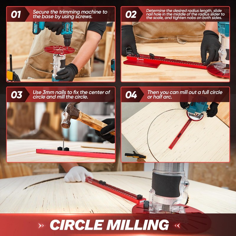 Upgraded Saker Router Milling Groove Bracket|Router Woodworking Tools|Cabinet Hardware Jig|Universal