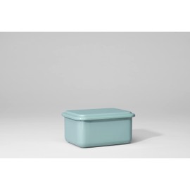 Riess, 0412-126 Storage Container with Lid 15 x 11 x 7 cm Enamel Design SERVE + STORE Sage Green Weight 0.46 kg LH 15.7 x 11.7 x 7 cm