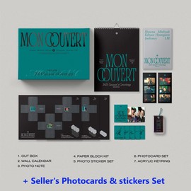 MONSTA-X 2023 Seasons Greetings : MON COUVERT [WALL CALENDAR ver.] + Seller's Photocards and stickers Set