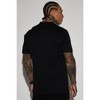 FASHION NOVA Bogey Short Sleeve Polo - Black - Size:
