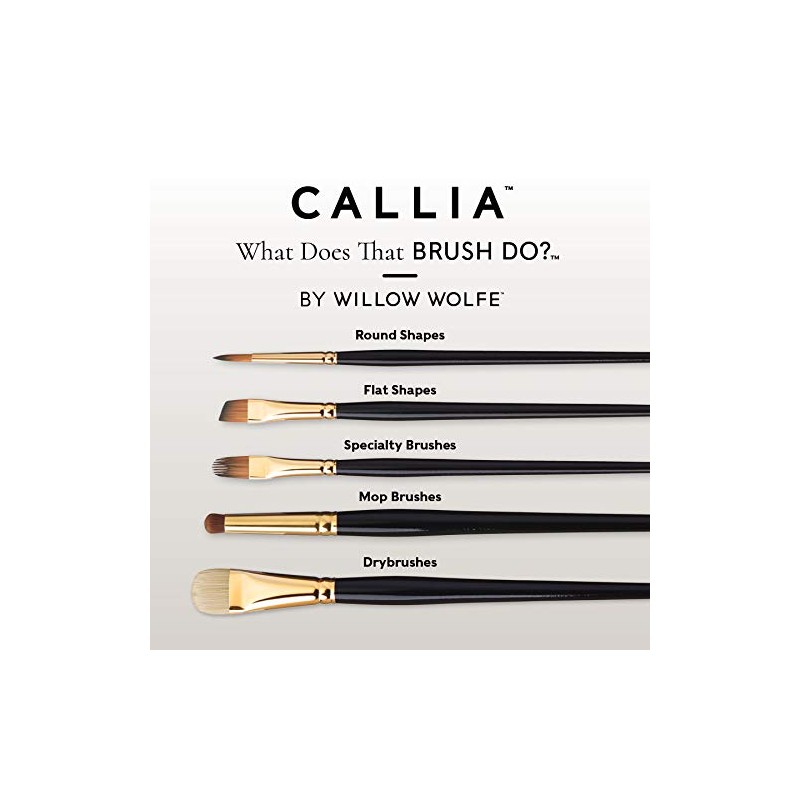 Callia Mixed Media Artist Paint Brush Flat Shader