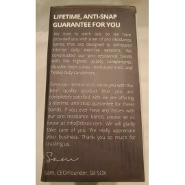 SB SOX Pro Resistance Band Set Men & Women 5 Resistance Levels Up To 150 Lbs