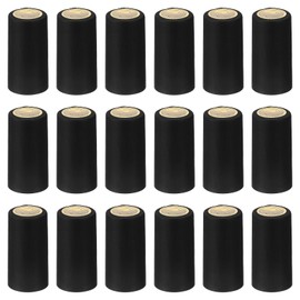 PATIKIL PVC Heat Shrink Cap with Tear Tab for Wine Bottle, 120 Pcs 30x60mm Wine Shrink Wrap Seals Sleeves Caps Shrink Top Cover for Wine Cellars Home Kitchen Use, Black