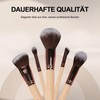 TTSTOIEE 18-Piece Make-Up Brush Set, Bamboo Handle, Swivel Barrel +