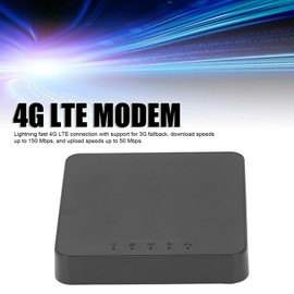 Asixxsix Módem de Banda Ancha 4G LTE, Enrutador 4G LTE para Todas Las Tarjetas Nano SIM Europeas, Módem de Tarjeta SIM de 2 Puertos Gigabit Ethernet, Punto de Acceso Móvil para Viajes,