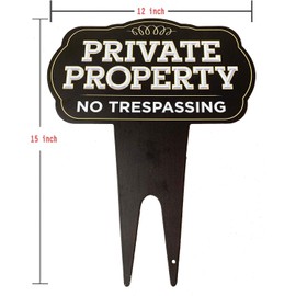 Eletina private property no trespassing sign,Authority ultra reflective metal yard sign protect your home,safety and privacy warning sign/Private Property NO Trespassing Yard Signs 12x15 in