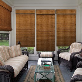 CHICOLOGY Bamboo Roman Shades - Smart Choice Eco-Friendly Light Filtering Blinds for Windows, Premium Quality, Ideal for Home, Frost, 47" W X 64" H